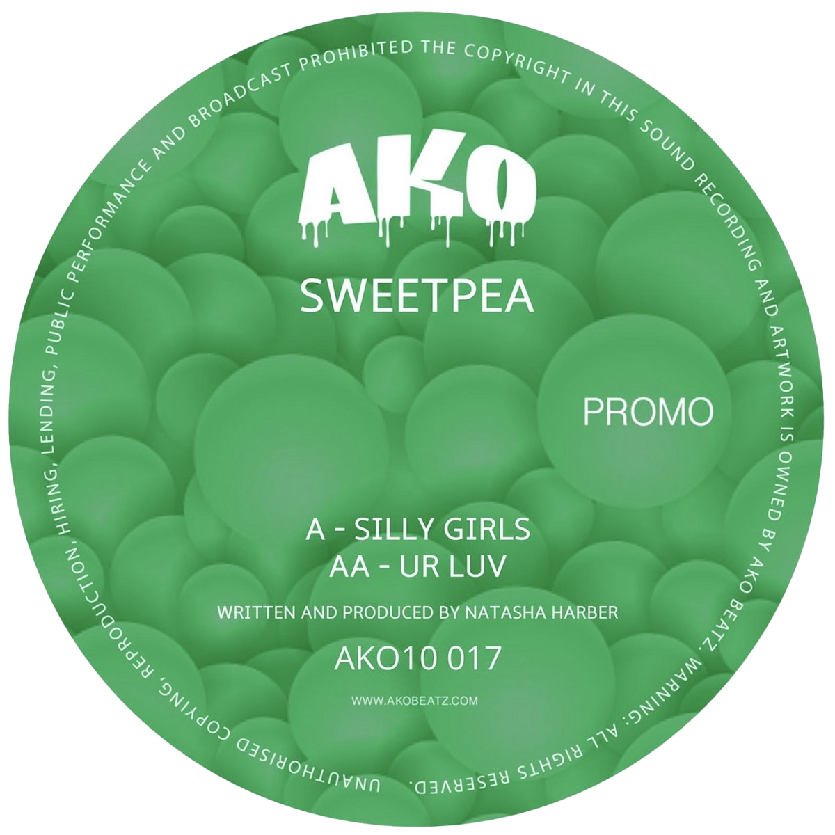 AKO10 SERIES PRESENTS: SWEETPEA – SILLY GIRLS/UR LUV – CLEAR VINYL (AKO10017)