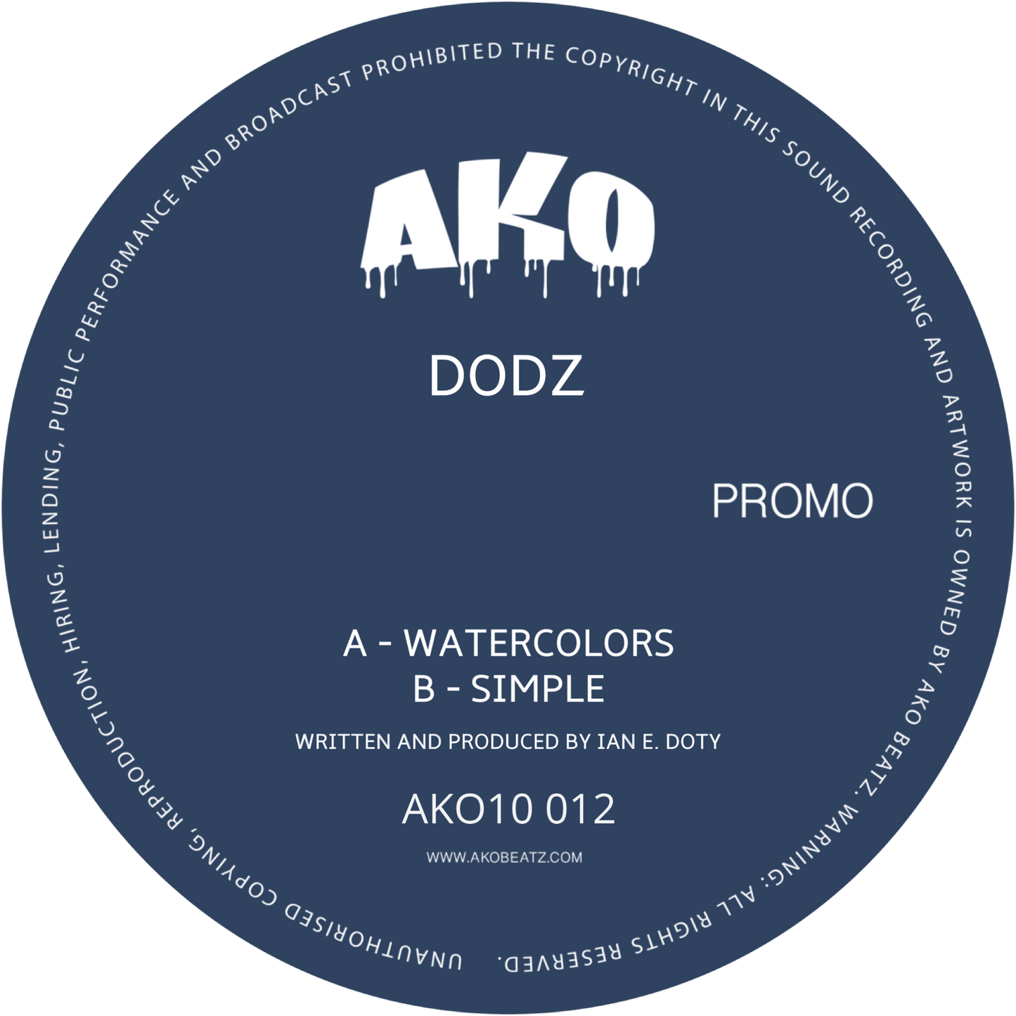 AKO10 SERIES PRESENTS - DODZ 10" (AKOB10012) DIGITAL