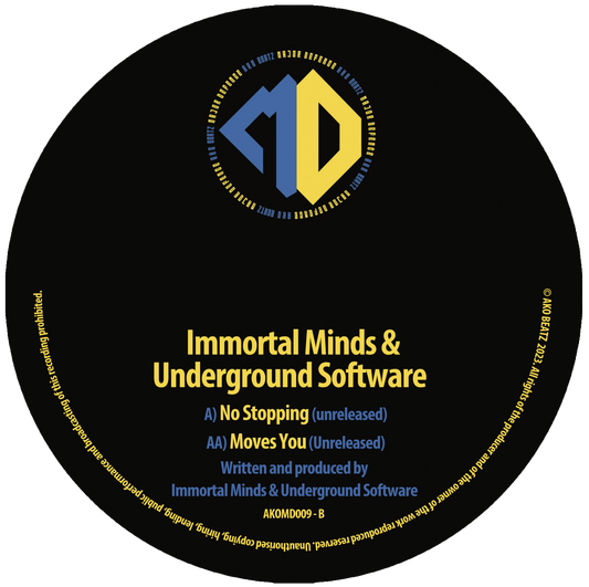AKOMD 009: IMMORTAL MINDS & UNDERGROUND SOFTWARE - NO STOPPING / MOVES YOU - DIGITAL