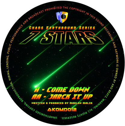 AKOMD 012: 7 STARS – COME DOWN / JARCK IT UP – BLACK VINYL