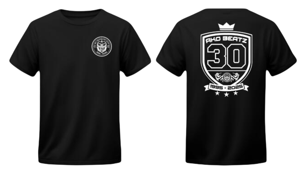 AKO BEATZ PRESENTS 30 YEARS OF AKO BEATZ T-SHIRT - Image 3